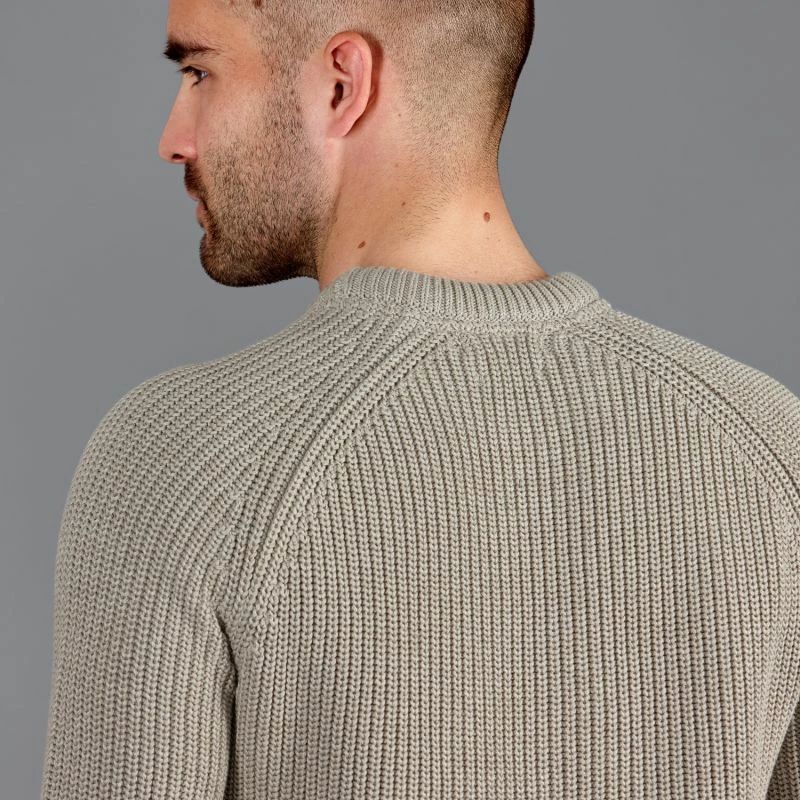 Buy β¨ Mens 100% Cotton Fisherman Rib Knit Clark Jumper Fawn By Paul James Knitwear π 5 Buy β¨ Mens 100% Cotton Fisherman Rib Knit Clark Jumper Fawn By Paul James Knitwear π - Image 3