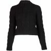 Flash Sale 👏 Womens 100% Chunky Merino Wool Vintage Aran Cropped Mia Jumper Black By Paul James Knitwear ⌛ -us-Paul James Knitwear Sales 2022 izcbclsvs0auwpysemcb