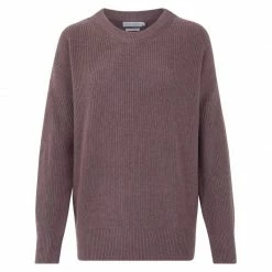 Coupon βοΈ Womens 100% Cotton Ribbed Crew Neck Tiffany Jumper - Nutmeg By Paul James Knitwear π