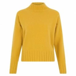 Flash Sale 🎁 Womens 100% Lambswool Grown On Neck Jumper - Picallili By Paul James Knitwear 🔔