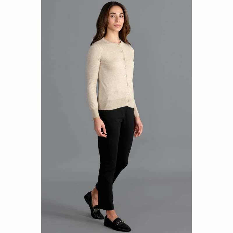 Hot Sale π€© Women's Ultra-Fine Cotton Button Through Thea Cardigan - Pebble By Paul James Knitwear π 6 Hot Sale π€© Women's Ultra-Fine Cotton Button Through Thea Cardigan - Pebble By Paul James Knitwear π - Image 4