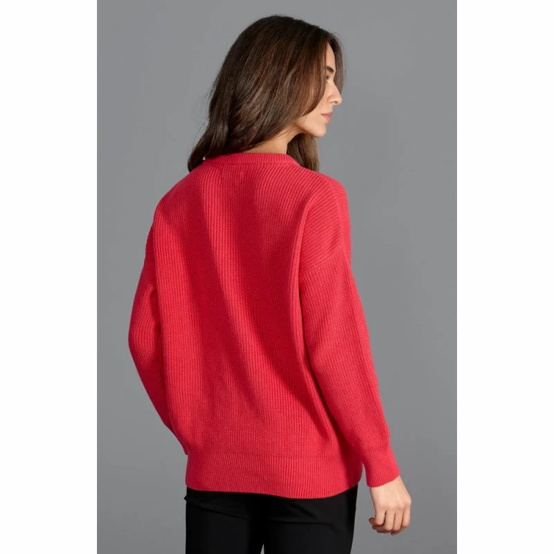 Cheap π― Womens 100% Cotton Ribbed Crew Neck Tiffany Jumper - Bittersweet Red By Paul James Knitwear β¨ 6 Cheap π― Womens 100% Cotton Ribbed Crew Neck Tiffany Jumper - Bittersweet Red By Paul James Knitwear β¨ - Image 4