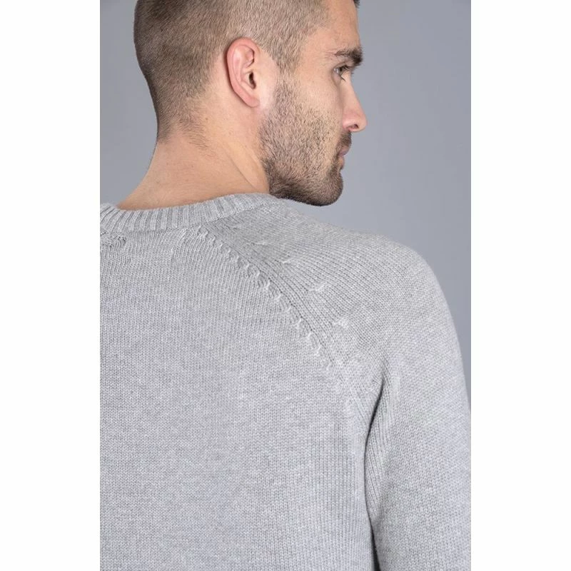 Promo π€© Mens 100% Cotton Midweight Raglan Crew Neck Jumper Ash - Grey By Paul James Knitwear π₯ 5 Promo π€© Mens 100% Cotton Midweight Raglan Crew Neck Jumper Ash - Grey By Paul James Knitwear π₯ - Image 3