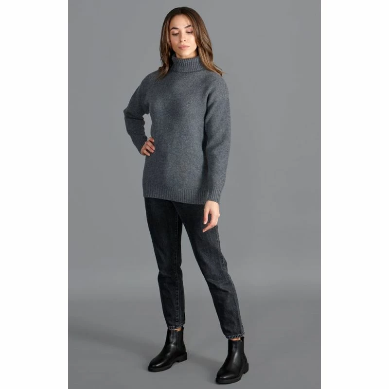 Best Pirce β Women's Merino Cashmere Submariner Roll Neck Alessandra Jumper - Graphite By Paul James Knitwear π 6 Best Pirce β Women's Merino Cashmere Submariner Roll Neck Alessandra Jumper - Graphite By Paul James Knitwear π - Image 4