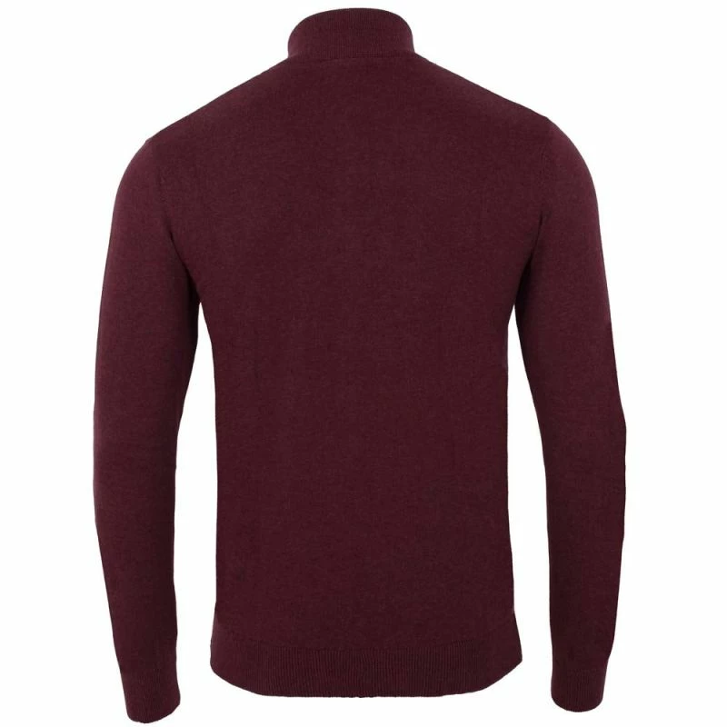 Hot Sale π Mens 100% Cotton Lightweight Zip Neck Foster Jumper - Tawny Port By Paul James Knitwear π 4 Hot Sale π Mens 100% Cotton Lightweight Zip Neck Foster Jumper - Tawny Port By Paul James Knitwear π - Image 2