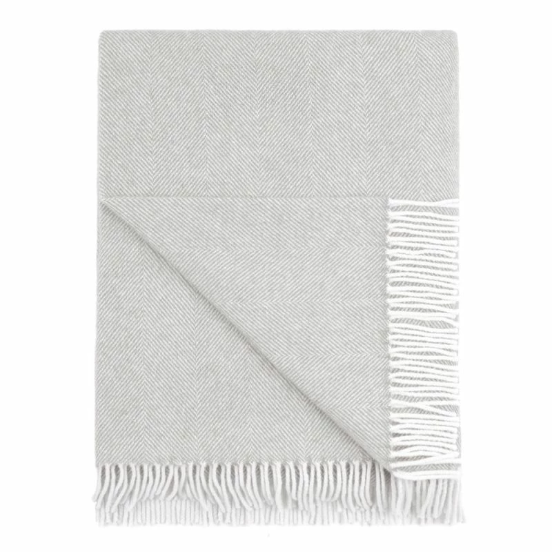 Hot Sale β Auden Midweight Merino Lambswool Herringbone Blanket - Mist By Paul James Knitwear π 4 Hot Sale β Auden Midweight Merino Lambswool Herringbone Blanket - Mist By Paul James Knitwear π - Image 2