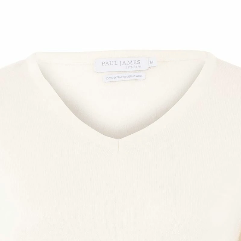 Wholesale π― Womens Pure Extra Fine Merino Wool V Neck Jumper Ecru By Paul James Knitwear π 8 Wholesale π― Womens Pure Extra Fine Merino Wool V Neck Jumper Ecru By Paul James Knitwear π - Image 6