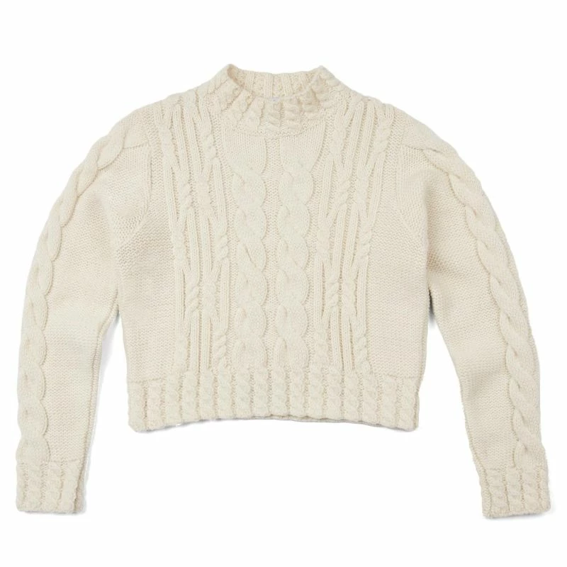 Coupon π Womens 100% Chunky Merino Wool Vintage Aran Cropped Mia Jumper Ecru By Paul James Knitwear π 3 Coupon π Womens 100% Chunky Merino Wool Vintage Aran Cropped Mia Jumper Ecru By Paul James Knitwear π