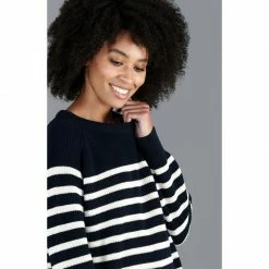 Deals 💯 Womens 100% Cotton Ribbed Breton Tiana Jumper - Navy By Paul James Knitwear ✨ -us-Paul James Knitwear Sales 2022 kfnqx4uaiawytyjmckkn