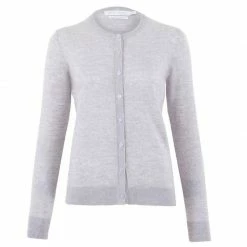 Best reviews of β€οΈ Womens 100% Merino Wool Round Neck Long Sleeve Cardigan Light Grey By Paul James Knitwear βοΈ