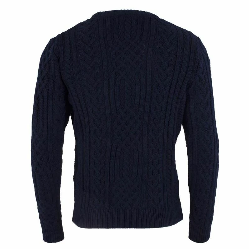 Outlet 𧨠Anderson - Merino Wool Chunky Cable Sweater - Navy By Paul James Knitwear π 4 Outlet 𧨠Anderson - Merino Wool Chunky Cable Sweater - Navy By Paul James Knitwear π - Image 2