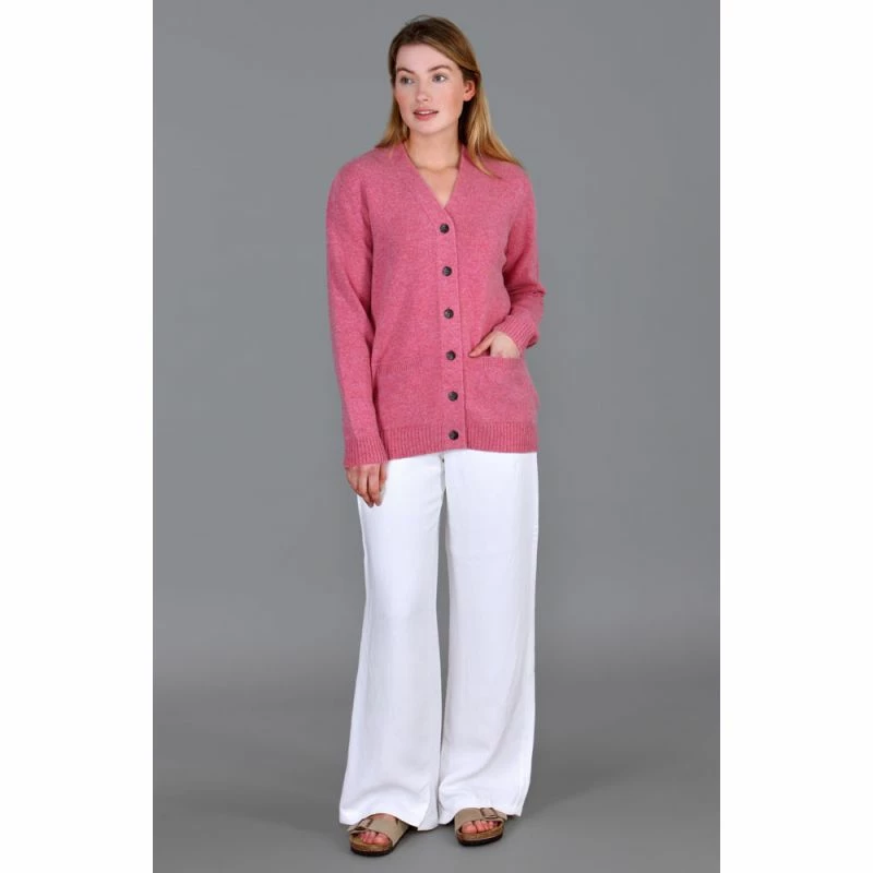 Wholesale π₯ Womens 100% Lambswool V Neck Lilly Cardigan With Pockets - Nougat Pink By Paul James Knitwear π 6 Wholesale π₯ Womens 100% Lambswool V Neck Lilly Cardigan With Pockets - Nougat Pink By Paul James Knitwear π - Image 4