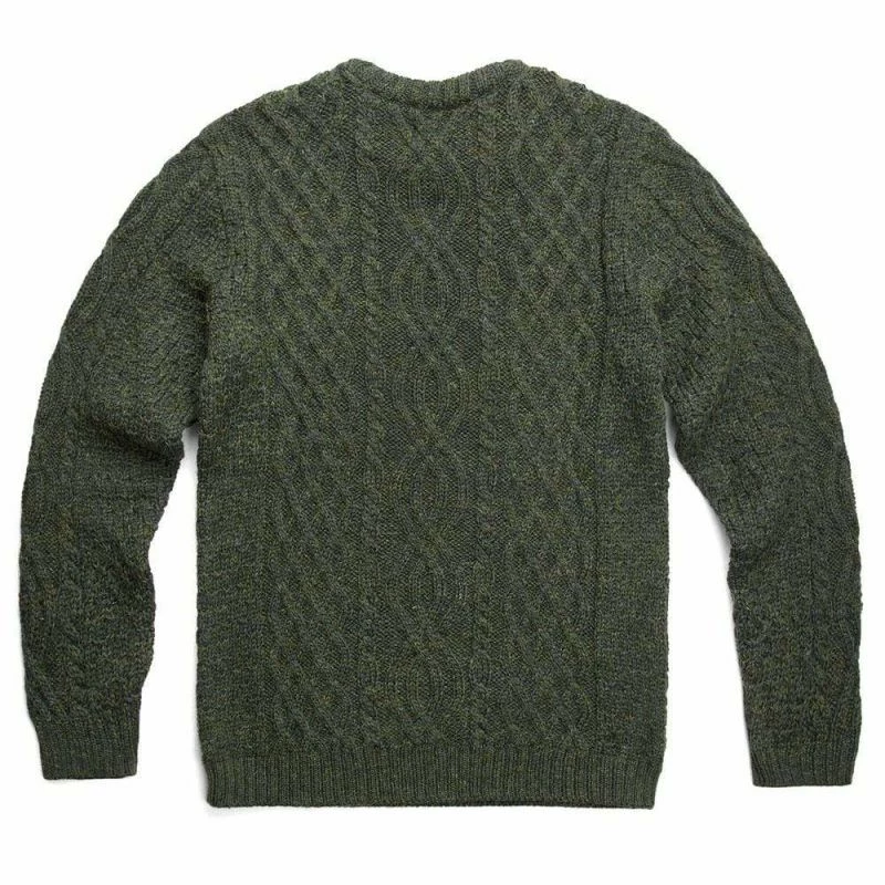 Promo π Jarvis - Mens British Wool Aran Cable Sweater Green By Paul James Knitwear π 7 Promo π Jarvis - Mens British Wool Aran Cable Sweater Green By Paul James Knitwear π - Image 5