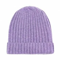 Coupon β€οΈ Unisex 100% Lambswool Ribbed Beanie Dahlia By Paul James Knitwear π§¨