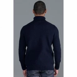 Discount 😉 Mens Merino Wool Fishermans Roll Neck Moss Stitch Jumper Navy By Paul James Knitwear ❤️ -us-Paul James Knitwear Sales 2022 kvhqhdrhwjjhv1b6degk