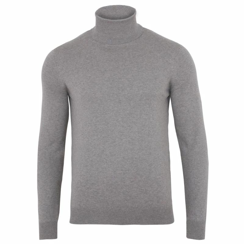 Best Pirce π Mens 100% Ultra Fine Cotton Roll Neck Atwood Jumper - Ash Grey By Paul James Knitwear π 3 Best Pirce π Mens 100% Ultra Fine Cotton Roll Neck Atwood Jumper - Ash Grey By Paul James Knitwear π