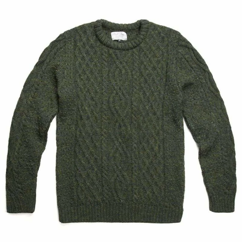 Promo π Jarvis - Mens British Wool Aran Cable Sweater Green By Paul James Knitwear π 3 Promo π Jarvis - Mens British Wool Aran Cable Sweater Green By Paul James Knitwear π