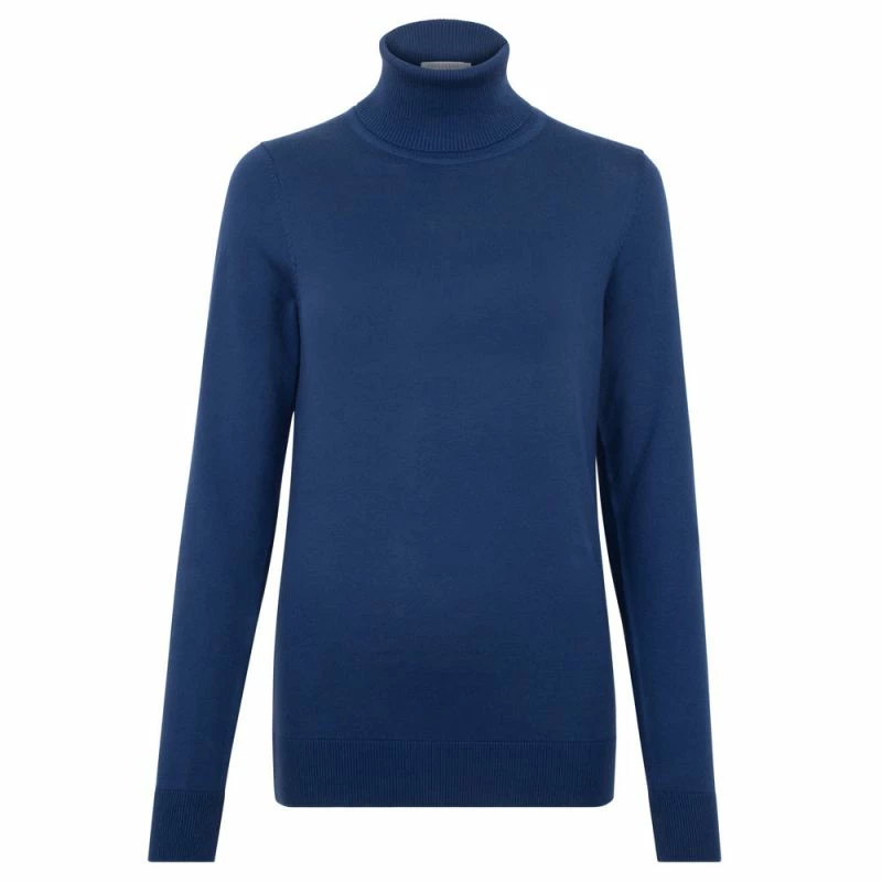 Buy ✨ Womens Ultra-Fine Cotton Roll Neck Long Sleeve Terri Jumper - Insignia Blue By Paul James Knitwear ✔️ 3 Buy ✨ Womens Ultra-Fine Cotton Roll Neck Long Sleeve Terri Jumper - Insignia Blue By Paul James Knitwear ✔️