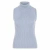 Brand new 💯 Womens Lightweight 100% Cotton Roll Neck Sleeveless Faith Jumper - Pale Blue By Paul James Knitwear 🔔 -us-Paul James Knitwear Sales 2022 lqxd7ldh4szmgrovtsw7