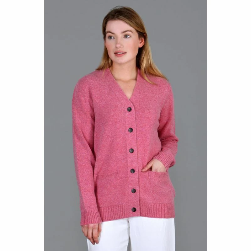 Wholesale π₯ Womens 100% Lambswool V Neck Lilly Cardigan With Pockets - Nougat Pink By Paul James Knitwear π 4 Wholesale π₯ Womens 100% Lambswool V Neck Lilly Cardigan With Pockets - Nougat Pink By Paul James Knitwear π - Image 2
