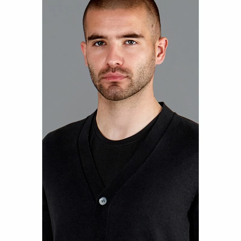 Best Pirce β Mens Lightweight 100% Cotton Matthew Cardigan - Black By Paul James Knitwear π 5 Best Pirce β Mens Lightweight 100% Cotton Matthew Cardigan - Black By Paul James Knitwear π - Image 3