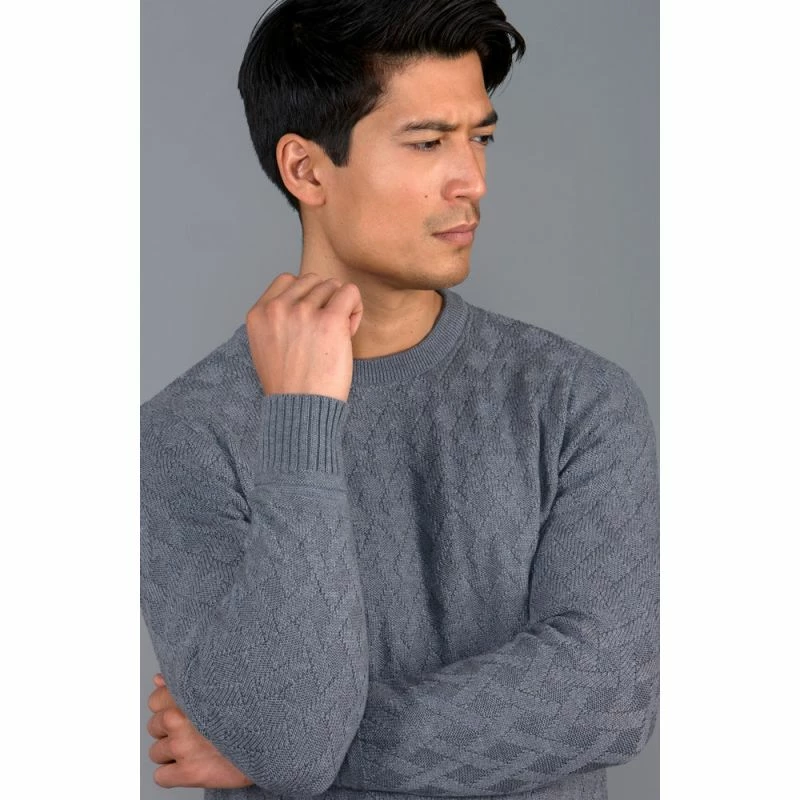 Cheap β¨ Mens 100% Extrafine Merino Wool Textured Cox Jumper- Mid Grey By Paul James Knitwear π 5 Cheap β¨ Mens 100% Extrafine Merino Wool Textured Cox Jumper- Mid Grey By Paul James Knitwear π - Image 3