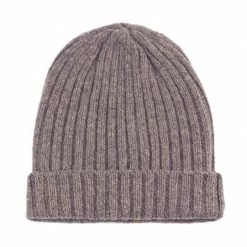 Cheapest β Unisex 100% Lambswool Ribbed Beanie Vole By Paul James Knitwear π₯