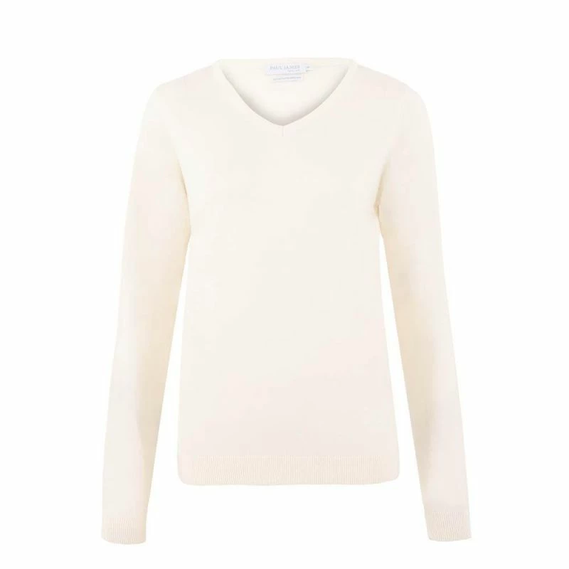Wholesale π― Womens Pure Extra Fine Merino Wool V Neck Jumper Ecru By Paul James Knitwear π 3 Wholesale π― Womens Pure Extra Fine Merino Wool V Neck Jumper Ecru By Paul James Knitwear π