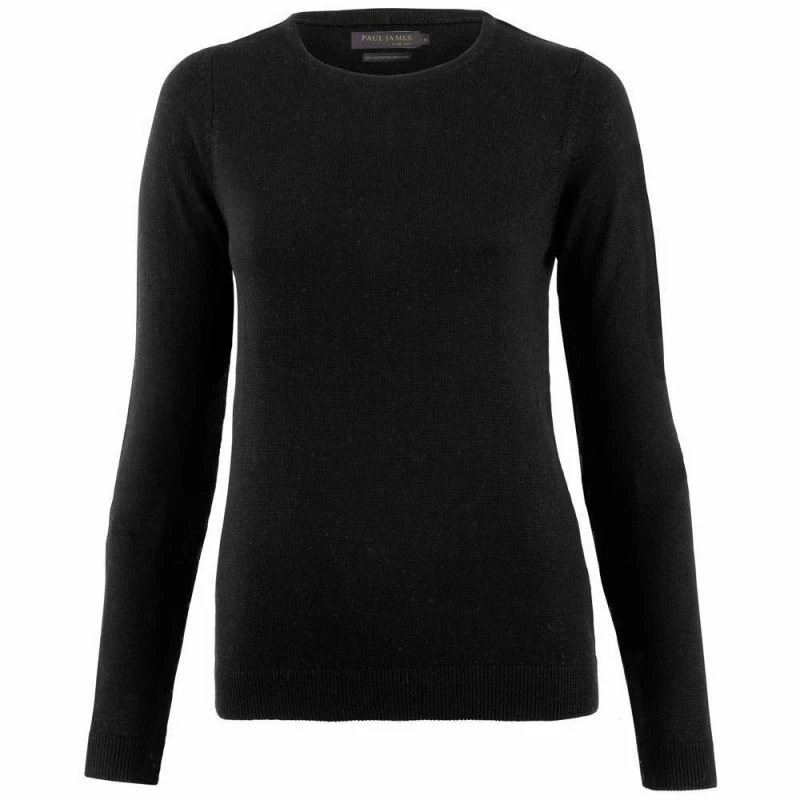 Outlet β¨ Womens Pure Extra Fine Merino Wool Crew Neck Hannah Jumper - Black By Paul James Knitwear π 3 Outlet β¨ Womens Pure Extra Fine Merino Wool Crew Neck Hannah Jumper - Black By Paul James Knitwear π