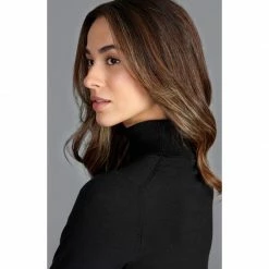 Discount 😉 Womens Ultra-Fine Cotton Roll Neck Long Sleeve Terri Jumper - Black By Paul James Knitwear 🤩 -us-Paul James Knitwear Sales 2022 nhudk82jkyg5ixto0ura