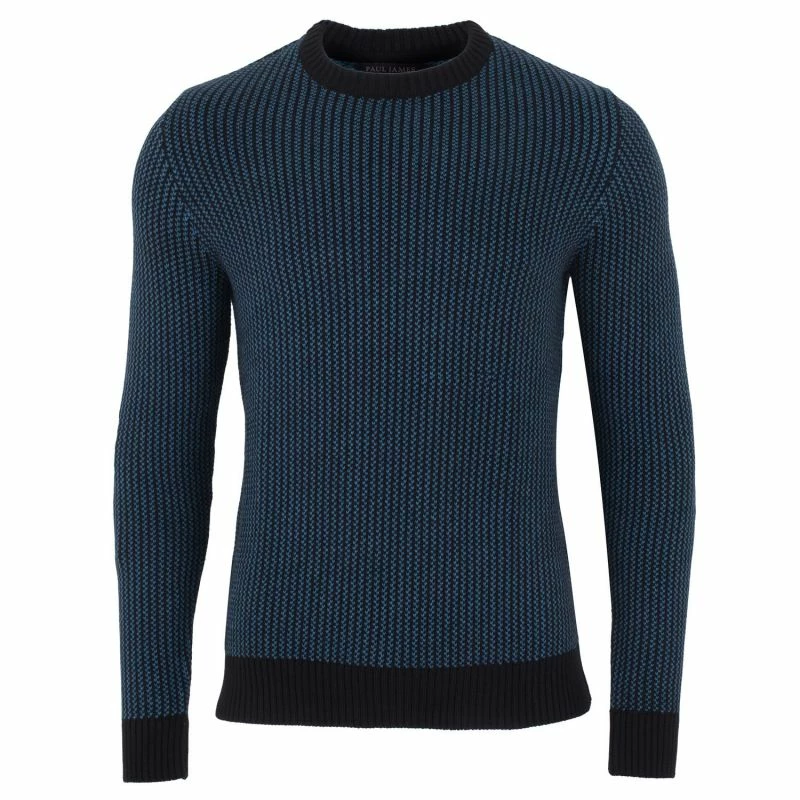 New β€οΈ Mens 100% Cotton Fisherman Tuck Stitch Jumper - Blue, Black By Paul James Knitwear π 3 New β€οΈ Mens 100% Cotton Fisherman Tuck Stitch Jumper - Blue, Black By Paul James Knitwear π