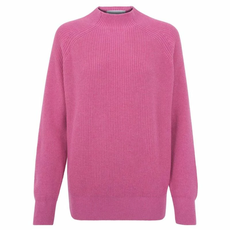 Coupon π Womens Pure Cotton High Neck Raglan Jumper Starlet Pink By Paul James Knitwear π 3 Coupon π Womens Pure Cotton High Neck Raglan Jumper Starlet Pink By Paul James Knitwear π