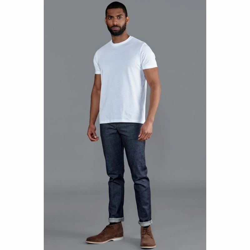 Cheapest π€© Mens Lightweight Fitted Supima Cotton T-Shirt White By Paul James Knitwear π₯ 4 Cheapest π€© Mens Lightweight Fitted Supima Cotton T-Shirt White By Paul James Knitwear π₯ - Image 2