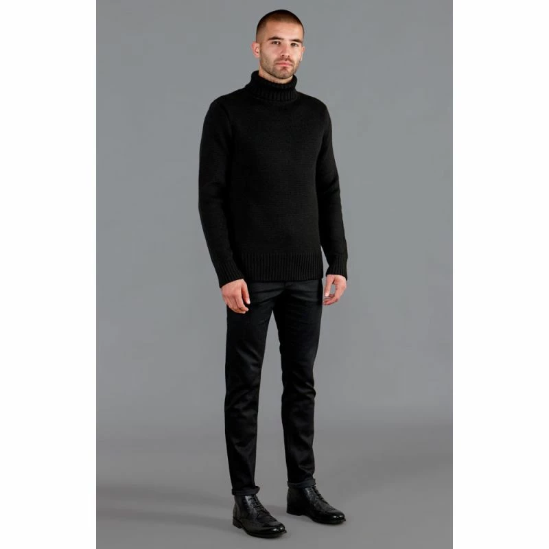 Promo π The Fitted Submariner Roll Neck Merino Wool Jumper - Black By Paul James Knitwear π₯ 7 Promo π The Fitted Submariner Roll Neck Merino Wool Jumper - Black By Paul James Knitwear π₯ - Image 5