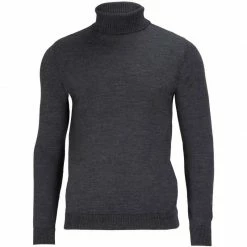 Coupon βοΈ Mens Extra Fine Merino Wool Roll Neck Weston Jumper - Charcoal By Paul James Knitwear π€©