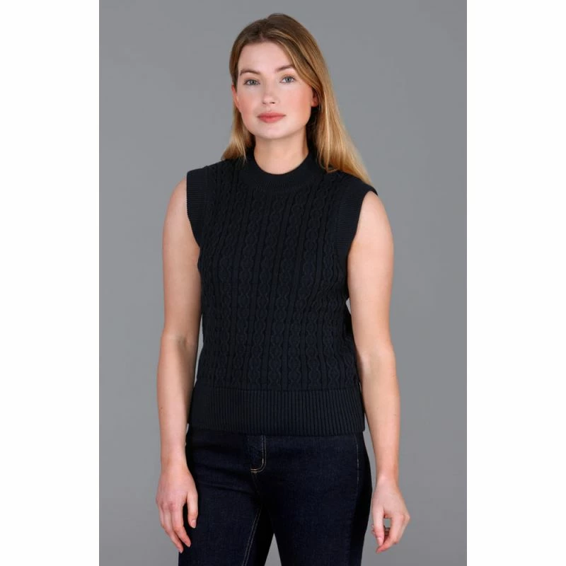Best reviews of π Womens Midweight 100% Cotton Aran Sleeveless Frances Tank - Navy By Paul James Knitwear π 5 Best reviews of π Womens Midweight 100% Cotton Aran Sleeveless Frances Tank - Navy By Paul James Knitwear π - Image 3