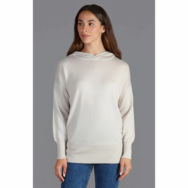New β¨ Women's Pure Extra Fine Merino Wool Relaxed Fit Hooded Hope Jumper - Shell By Paul James Knitwear π 4 New β¨ Women's Pure Extra Fine Merino Wool Relaxed Fit Hooded Hope Jumper - Shell By Paul James Knitwear π - Image 2