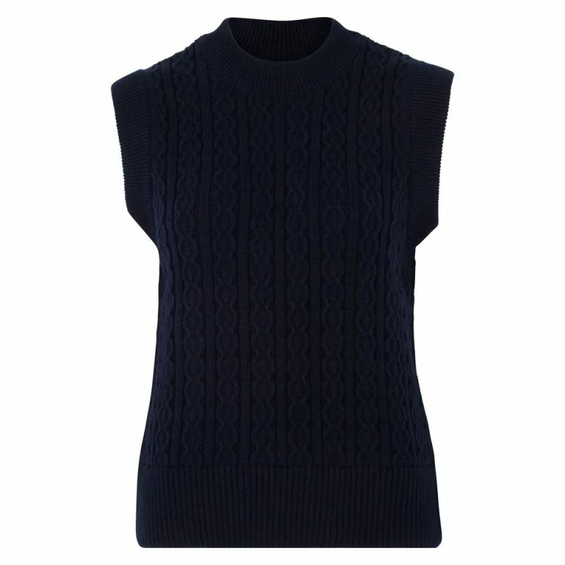 Best reviews of π Womens Midweight 100% Cotton Aran Sleeveless Frances Tank - Navy By Paul James Knitwear π 3 Best reviews of π Womens Midweight 100% Cotton Aran Sleeveless Frances Tank - Navy By Paul James Knitwear π