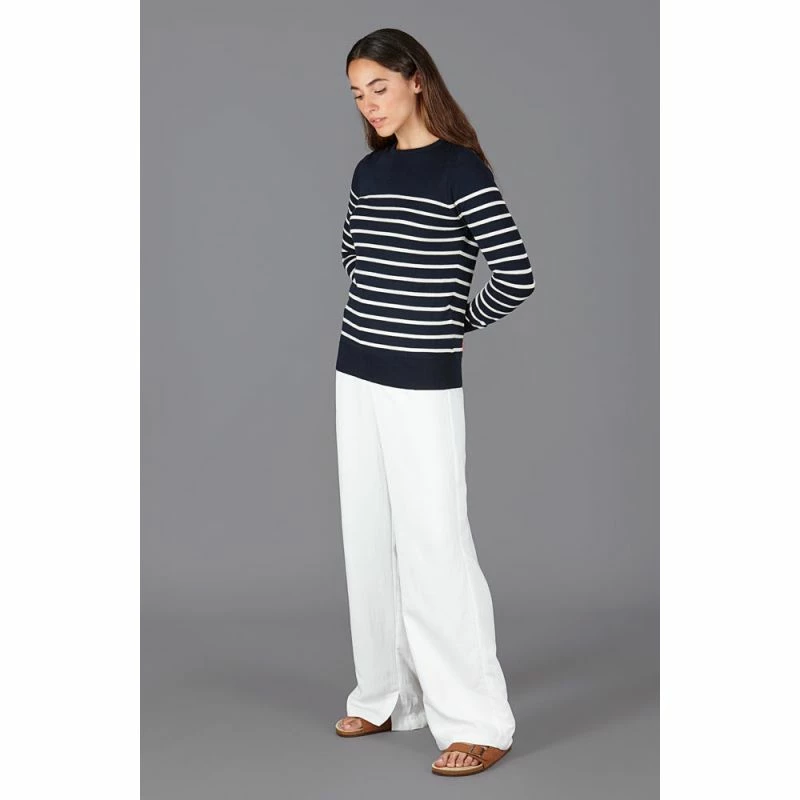 Brand new π Womens Ultra-Fine Cotton Breton Crew Neck Tavia Jumper - Navy By Paul James Knitwear π 6 Brand new π Womens Ultra-Fine Cotton Breton Crew Neck Tavia Jumper - Navy By Paul James Knitwear π - Image 4