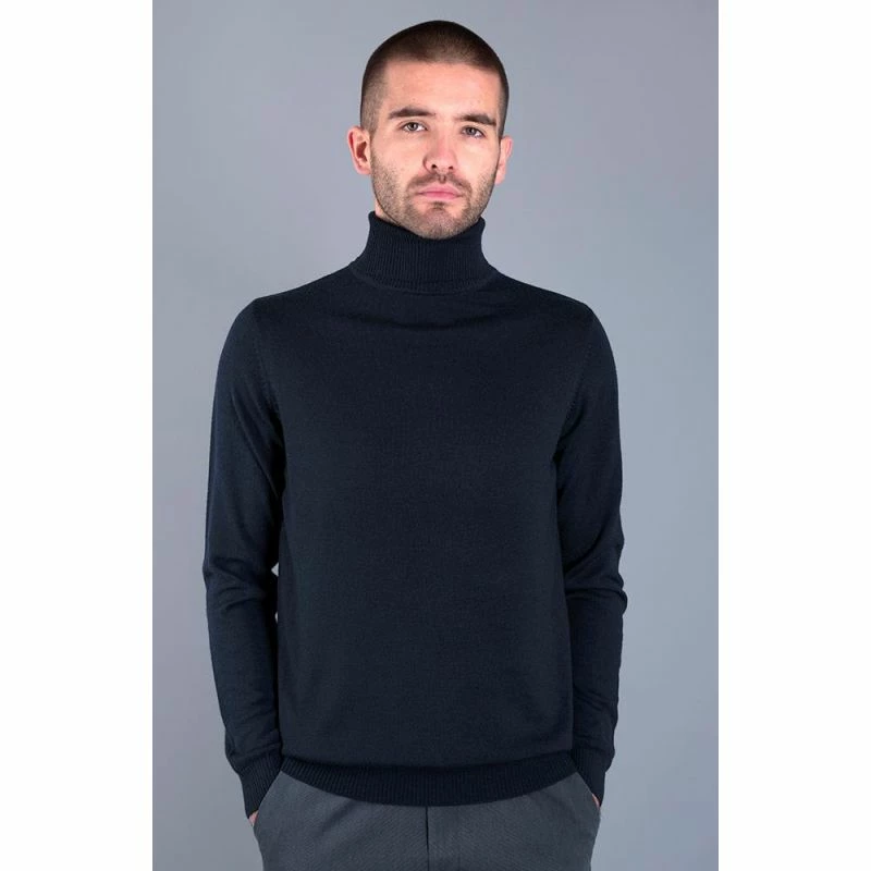 Hot Sale π Mens Extra Fine Merino Wool Roll Neck Weston Jumper - Navy By Paul James Knitwear 𧨠4 Hot Sale π Mens Extra Fine Merino Wool Roll Neck Weston Jumper - Navy By Paul James Knitwear 𧨠- Image 2