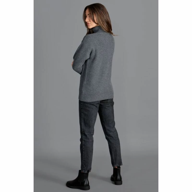 Best Pirce β Women's Merino Cashmere Submariner Roll Neck Alessandra Jumper - Graphite By Paul James Knitwear π 7 Best Pirce β Women's Merino Cashmere Submariner Roll Neck Alessandra Jumper - Graphite By Paul James Knitwear π - Image 5