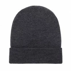 Cheapest 🌟 Lightweight 100% Extra Fine Merino Fisherman Beanie Charcoal By Paul James Knitwear 👍
