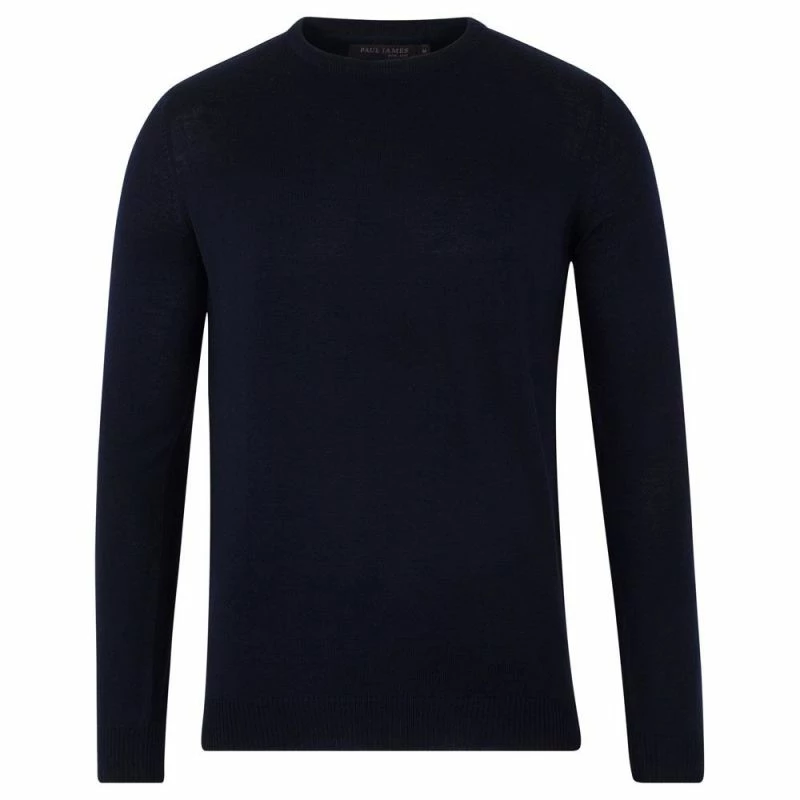 Cheap π Mens Extra Fine Merino Wool Crew Neck Callington Jumper - Navy By Paul James Knitwear π 3 Cheap π Mens Extra Fine Merino Wool Crew Neck Callington Jumper - Navy By Paul James Knitwear π