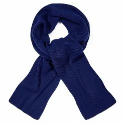 Brand new π 100% Cashmere Ribbed Scarf - Navy By Paul James Knitwear π