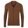 Flash Sale ✔️ Mens Lightweight 100% Cotton Matthew Cardigan - Caramel By Paul James Knitwear 🛒