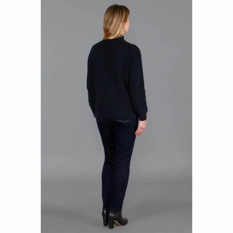 Discount βοΈ Womens Midweight 100% Cotton Quarter Zip Textured Frankie Jumper - Navy By Paul James Knitwear π 5 Discount βοΈ Womens Midweight 100% Cotton Quarter Zip Textured Frankie Jumper - Navy By Paul James Knitwear π - Image 3