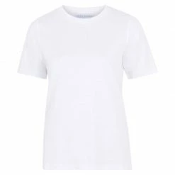 Wholesale 🛒 Womens Lightweight Fitted Supima Cotton Crew Neck Emily T-Shirt - White By Paul James Knitwear 😉