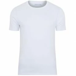 Cheapest π€© Mens Lightweight Fitted Supima Cotton T-Shirt White By Paul James Knitwear π₯