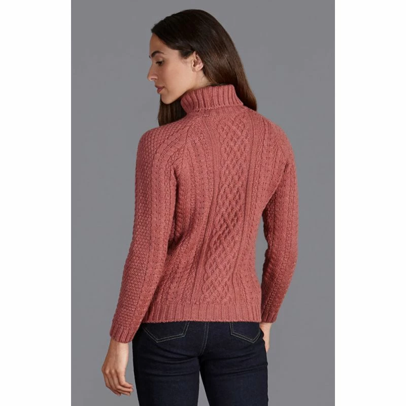 Top 10 π€© Womens 100% Chunky Merino Roll Neck Cable Margot Jumper - Dusky Pink By Paul James Knitwear π 6 Top 10 π€© Womens 100% Chunky Merino Roll Neck Cable Margot Jumper - Dusky Pink By Paul James Knitwear π - Image 4