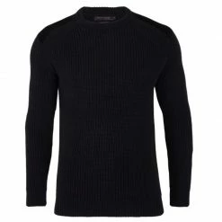 Discount ✨ Mens 100% Cotton Heavyweight Shooting Jumper - Black By Paul James Knitwear 🔔